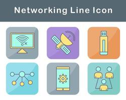 la mise en réseau vecteur icône ensemble