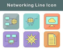 la mise en réseau vecteur icône ensemble