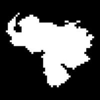 carte en pixels du venezuela. illustration vectorielle. vecteur