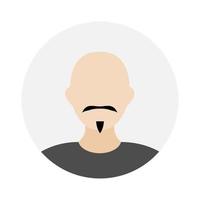 vide visage icône avatar avec moustache. vecteur illustration.