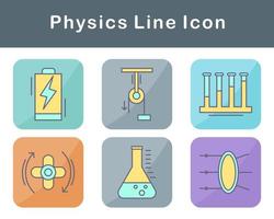 la physique vecteur icône ensemble