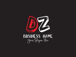Créatif dz zd logo lettre vecteur icône