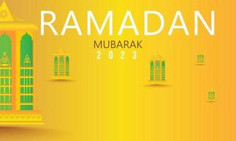 Ramadan kareem salutation. islamique conception, or couleur, carte, Ramadan Contexte vecteur