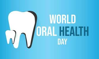 monde oral santé journée. modèle pour arrière-plan, bannière, carte, affiche vecteur