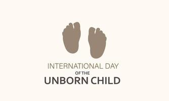 international journée de le à naître enfant. modèle pour arrière-plan, bannière, carte, affiche vecteur