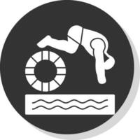 conception d'icône de vecteur de natation de sauvetage