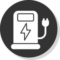 conception d'icône de vecteur de station de charge