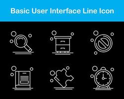 de base utilisateur interface vecteur icône ensemble