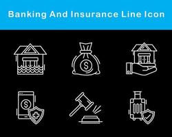 bancaire et Assurance vecteur icône ensemble