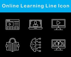 en ligne apprentissage vecteur icône ensemble