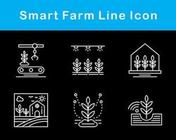 intelligent ferme vecteur icône ensemble