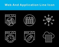 la toile et application vecteur icône ensemble