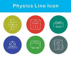 la physique vecteur icône ensemble