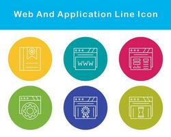 la toile et application vecteur icône ensemble