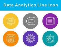 Les données analytique vecteur icône ensemble