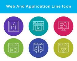 la toile et application vecteur icône ensemble