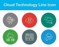 nuage La technologie vecteur icône ensemble