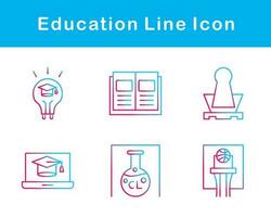 jeu d'icônes vectorielles de l'éducation vecteur