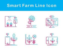 intelligent ferme vecteur icône ensemble