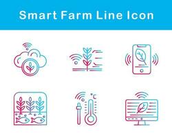 intelligent ferme vecteur icône ensemble