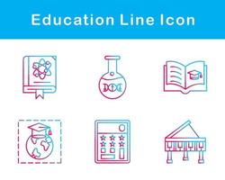 jeu d'icônes vectorielles de l'éducation vecteur