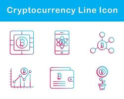 bitcoin et crypto-monnaie vecteur icône ensemble