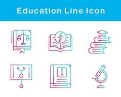 jeu d'icônes vectorielles de l'éducation vecteur