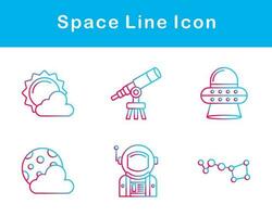 espace vecteur icône ensemble