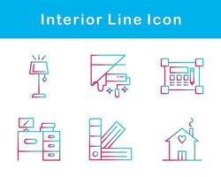 intérieur vecteur icône ensemble