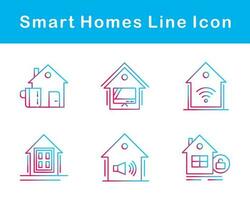 intelligent maisons vecteur icône ensemble