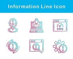 information vecteur icône ensemble