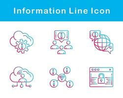 information vecteur icône ensemble