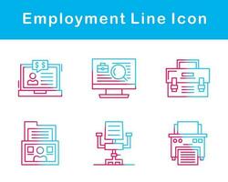 emploi vecteur icône ensemble