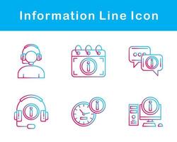 information vecteur icône ensemble