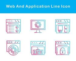 la toile et application vecteur icône ensemble