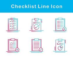 liste de contrôle vecteur icône ensemble