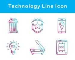 La technologie vecteur icône ensemble