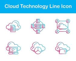 nuage La technologie vecteur icône ensemble