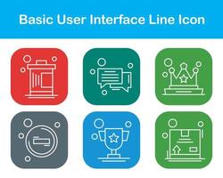 de base utilisateur interface vecteur icône ensemble