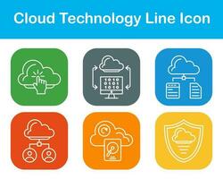 nuage La technologie vecteur icône ensemble