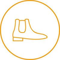 icône de ligne de bottes pour hommes vecteur