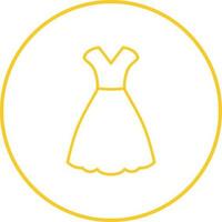 icône de ligne de robe de femme vecteur