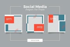 bundle de bannière de publication de médias sociaux d'entreprise vecteur