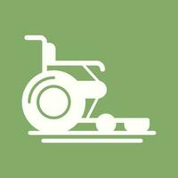 icône de glyphe de chaise roulante vecteur
