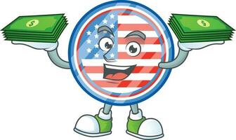 cercle badges Etats-Unis icône conception vecteur