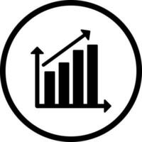 icône de vecteur de statistiques en hausse