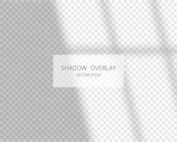 effet de superposition d'ombre. ombres naturelles de la fenêtre isolée. illustration vectorielle. vecteur