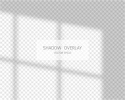 effet de superposition d'ombre. ombres naturelles de la fenêtre isolée. illustration vectorielle. vecteur