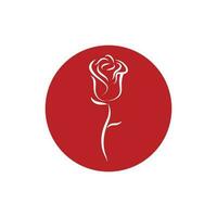 Rose fleur logo vecteur modèle