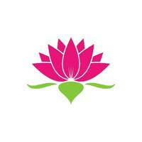 modèle de logo de conception de fleurs de lotus de vecteur de beauté